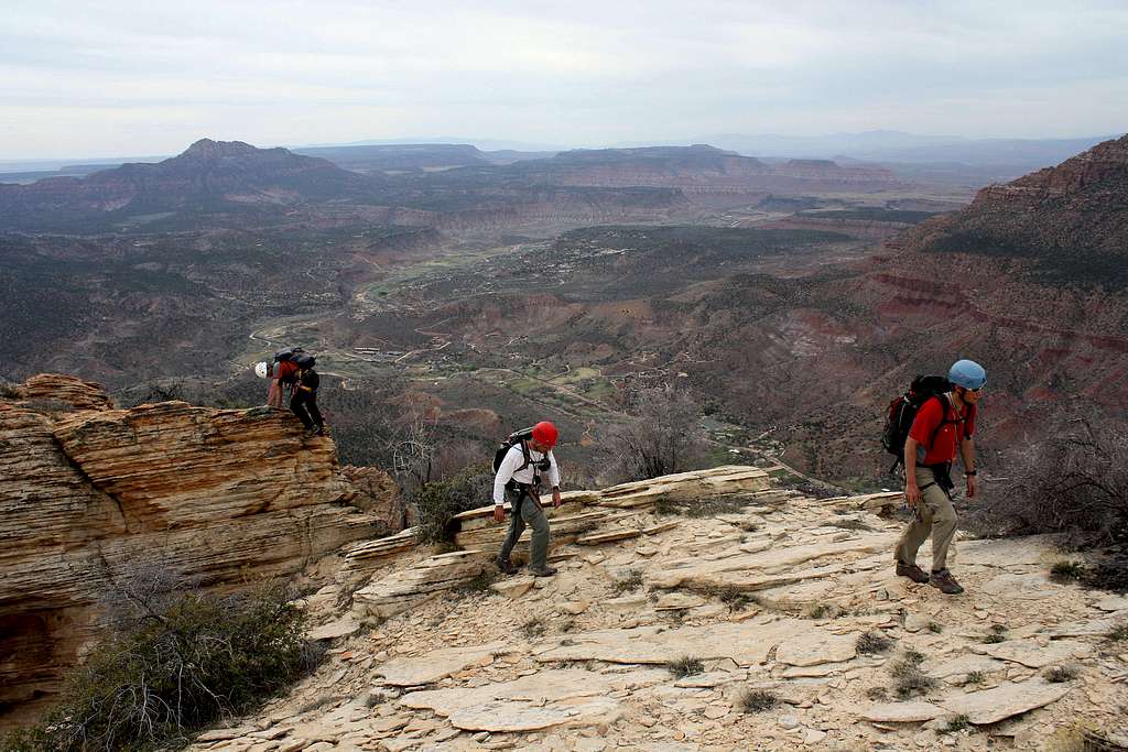 Final steps to summit of The Watchman