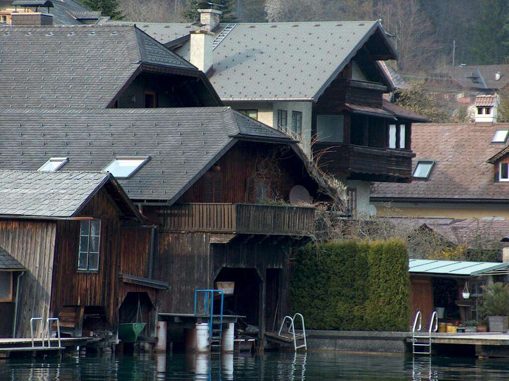 Old houses in Unterach, on the shores of the Attersee