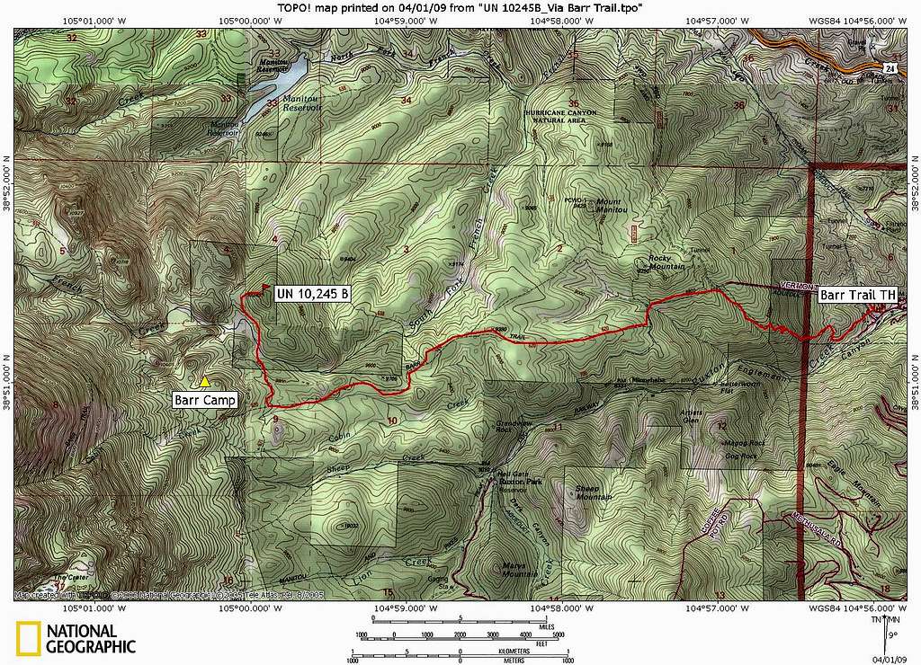 Via Barr Trail Route Map