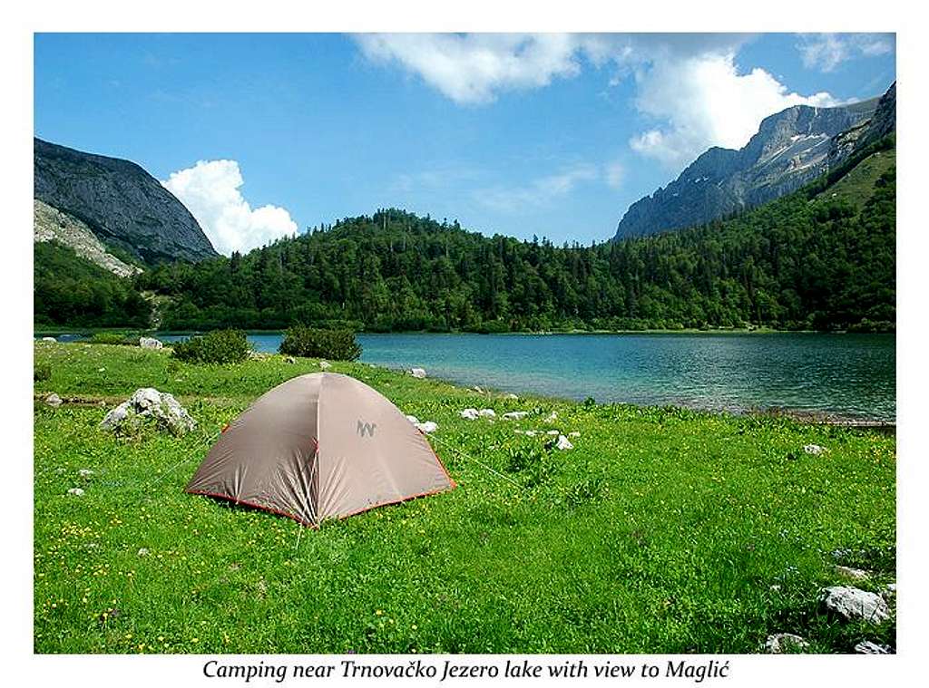 Camping near Tnovacko Jezero lake