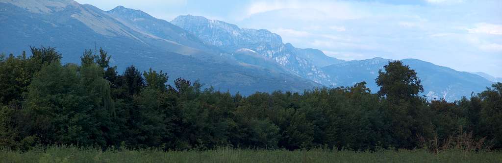 The Italian Alps as seen from near Sarone di Caneva