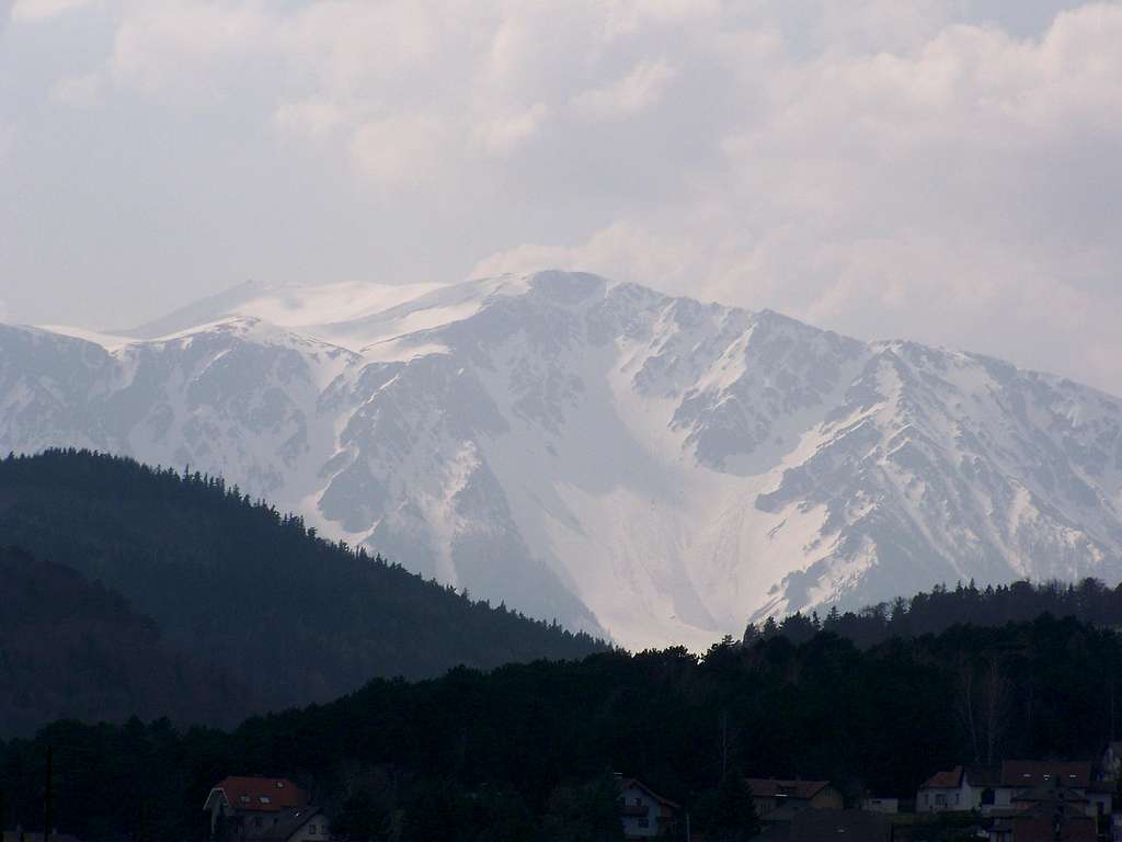 The Schneeberg seen from the southern slopes of Hohe Wand