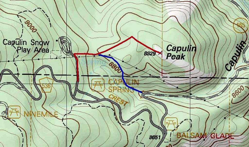 Capulin Peak Topo