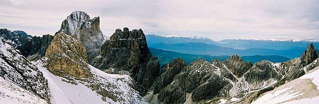 Rosengarten Peak (2981m) and...