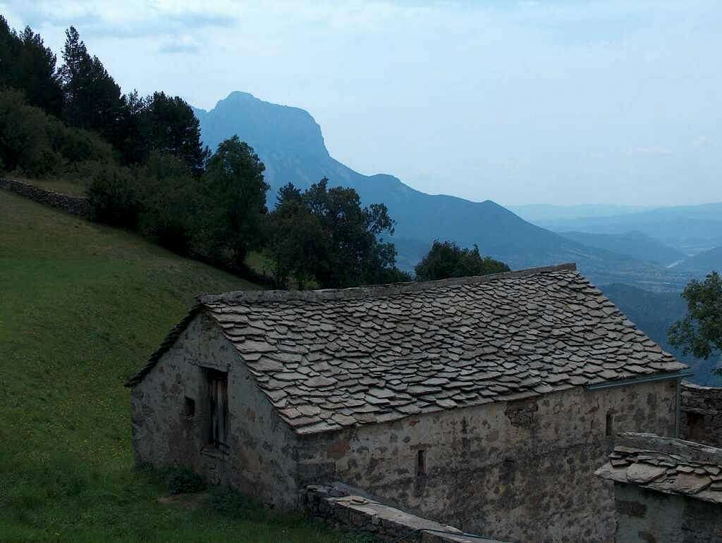 Hut in Tella, village overlooking the Gargantas de Escuaín, Spannish Pirenees.