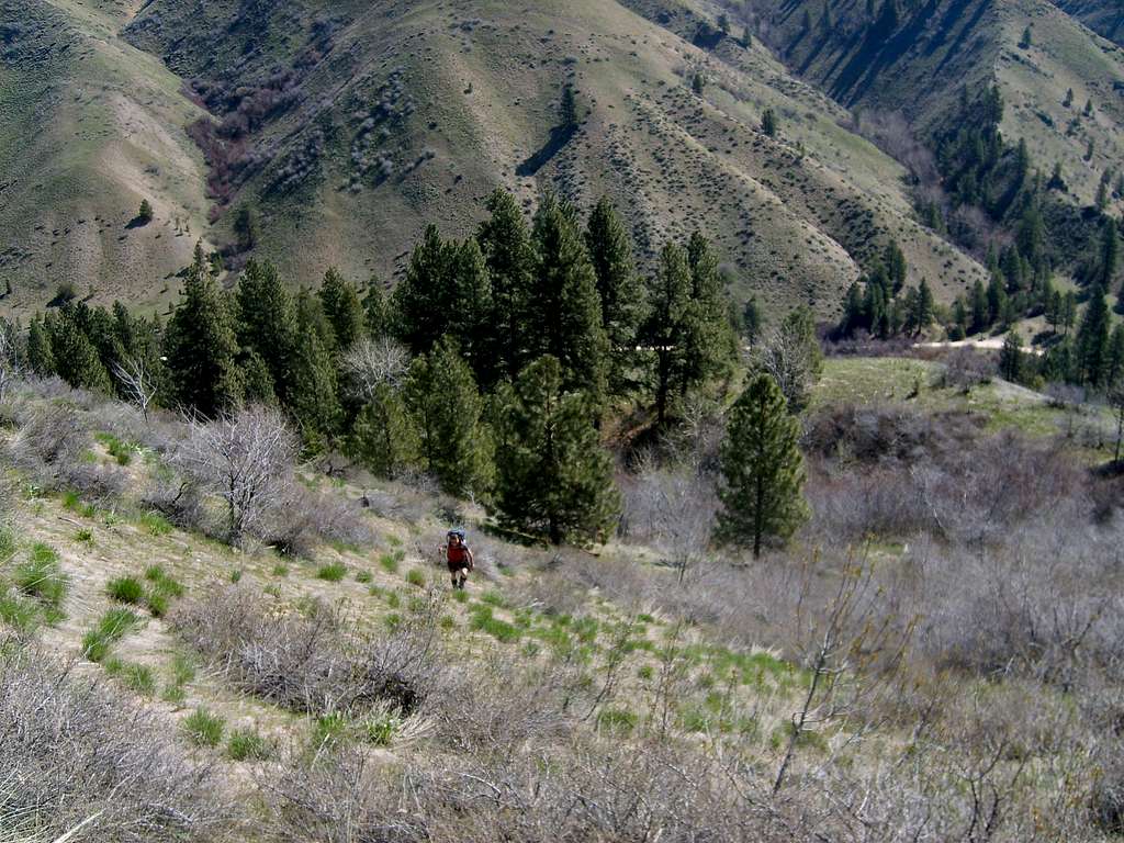 Looking down the East Ridge