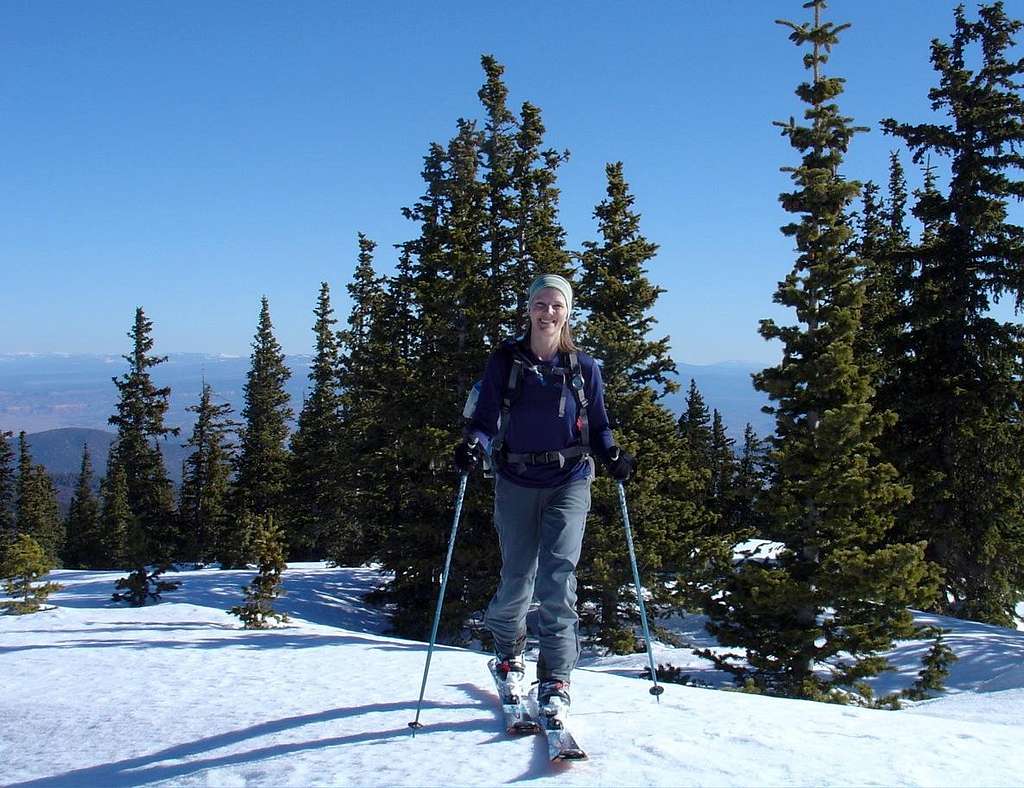 Amy nearing Chicoma's summit