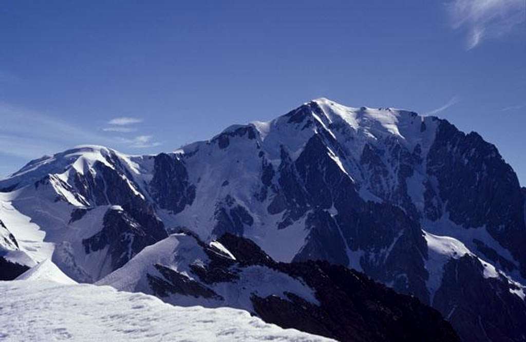 mont blanc seen from the dome...