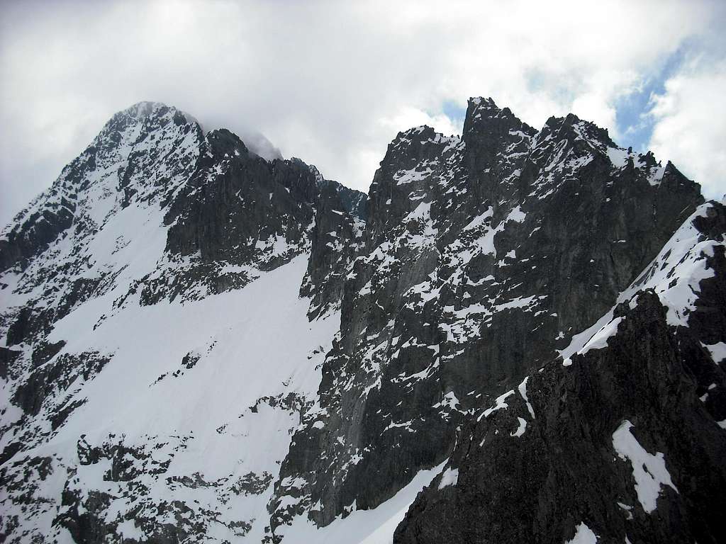 Spissky stit-right (2483m) and Maly Pysny stit-left (2590m)