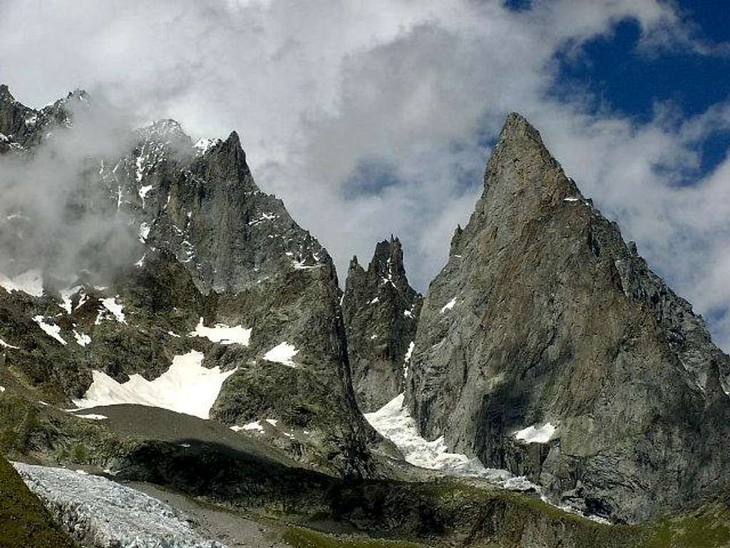 The ridge of Aiguille...