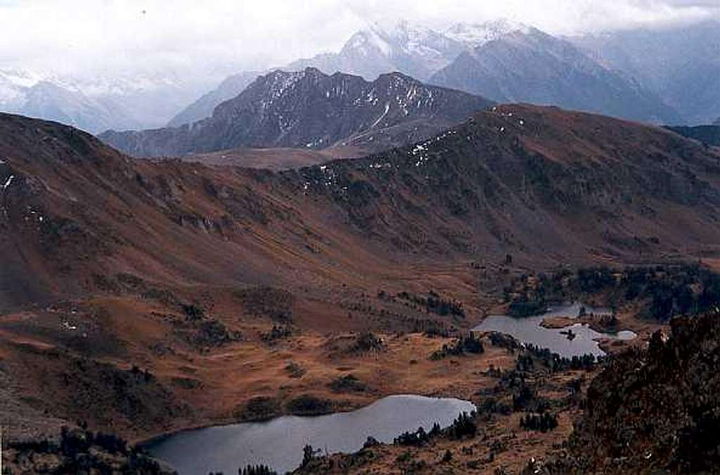 Bastan lakes from Bastanet Pass