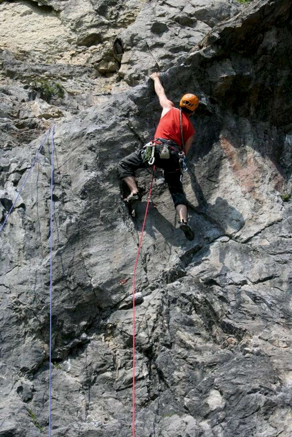 Climbing on Roter Ofen, Wienerwald, Austria