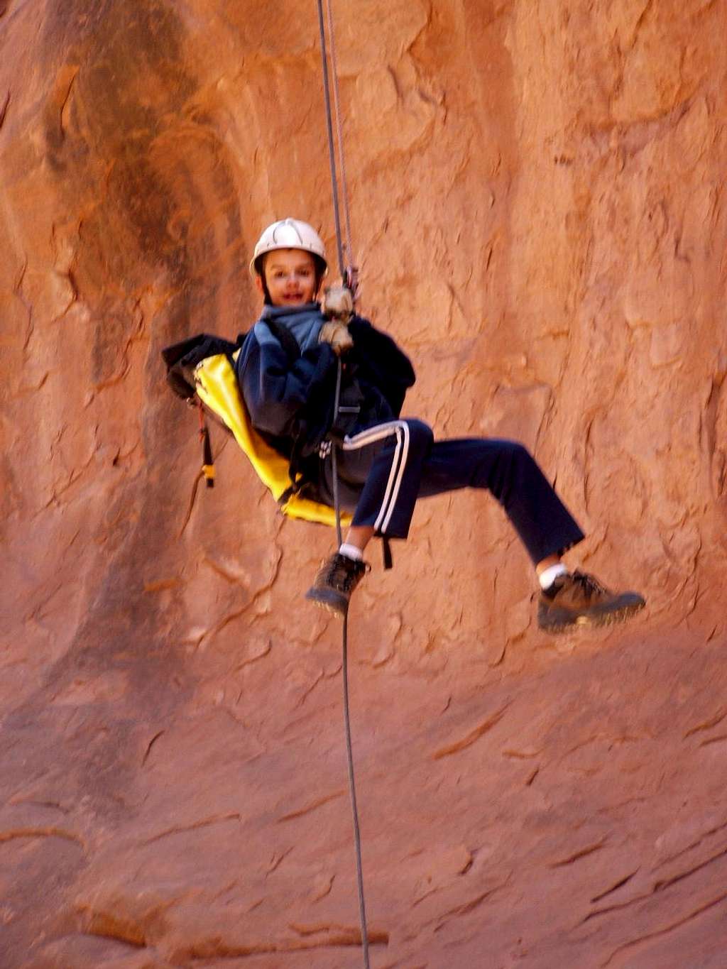 Evan at bottom of Lomatium Canyon