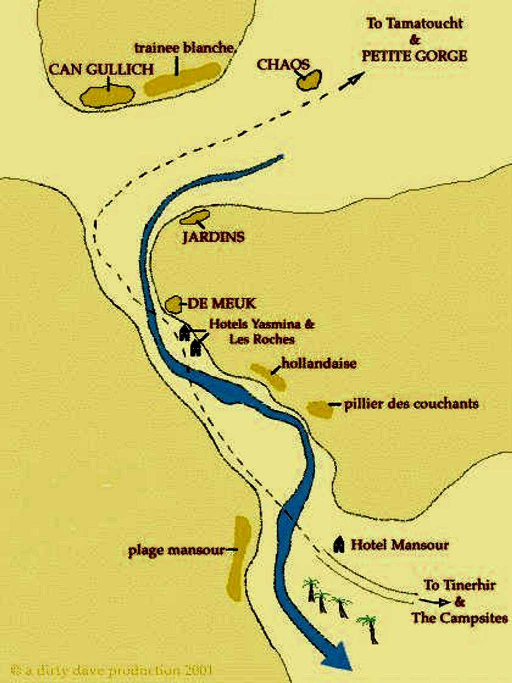Todra Gorge, Topo Map
