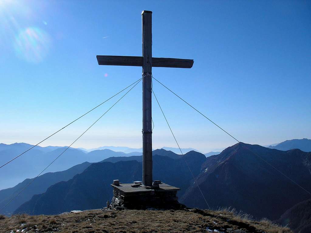 Summit cross of Poncione d'Alnasca 2300m