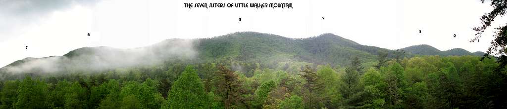 Seven Sisters of Little Walker Mountain