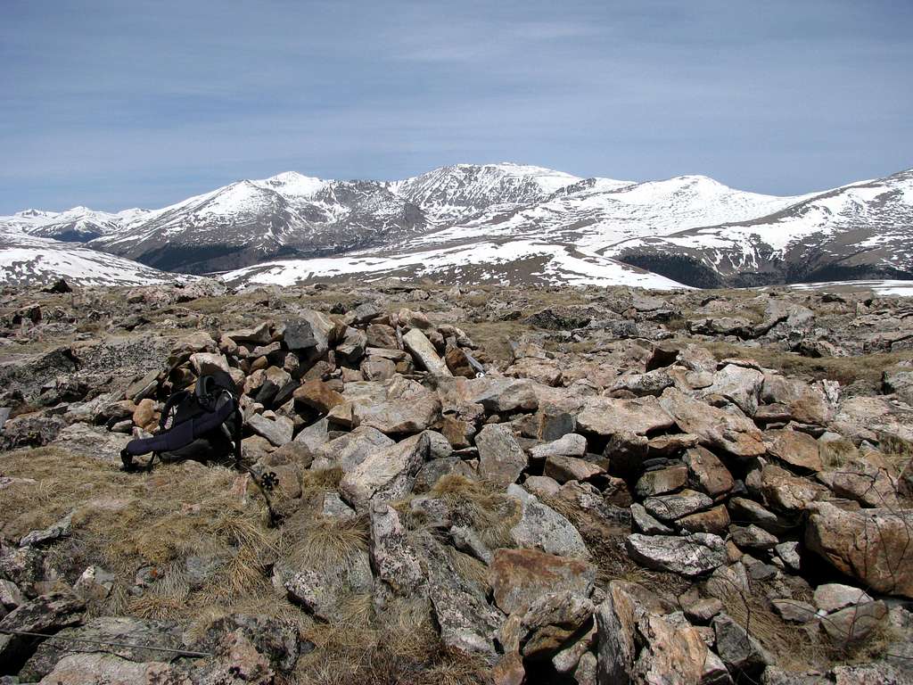 Summit with Mt. Evans in the back