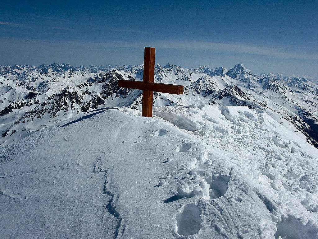Summit cross of Schwarzhorn 3146m