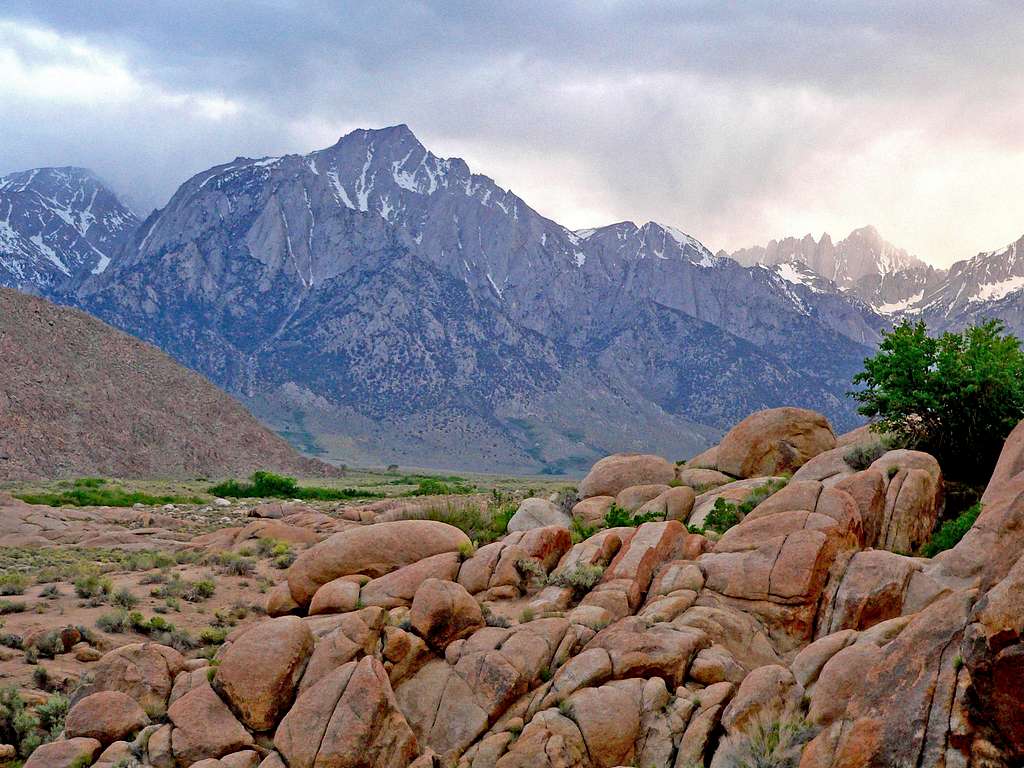 Clearing evening storm over Lone Pine Peak