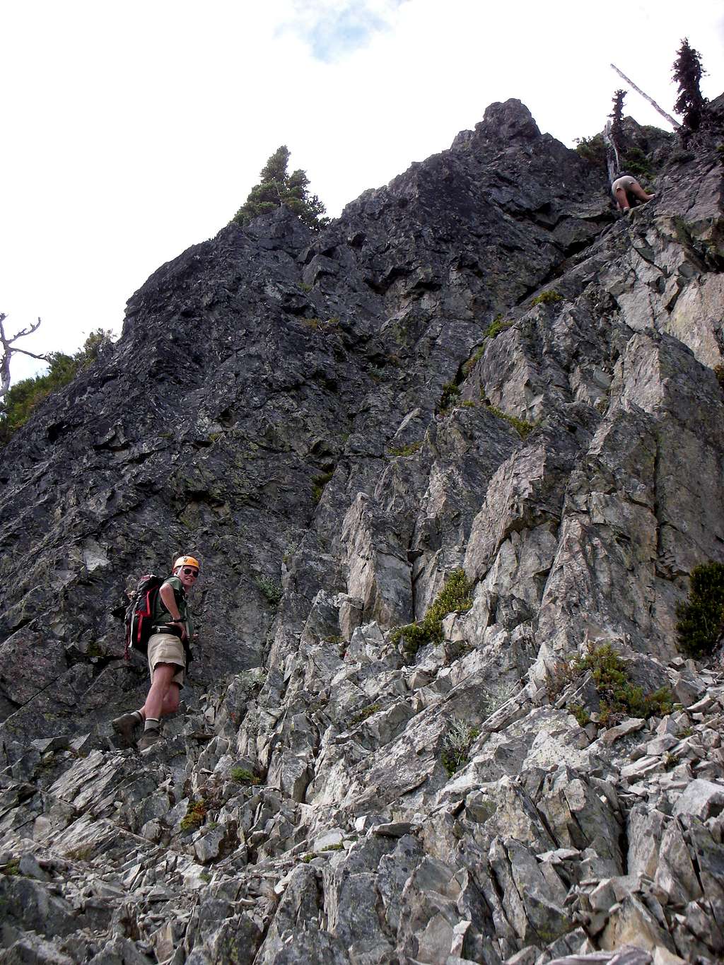 The gully on Lane Peak