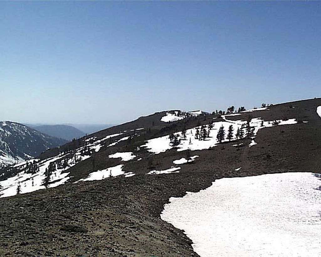 The ridge to Mount Reba clear...