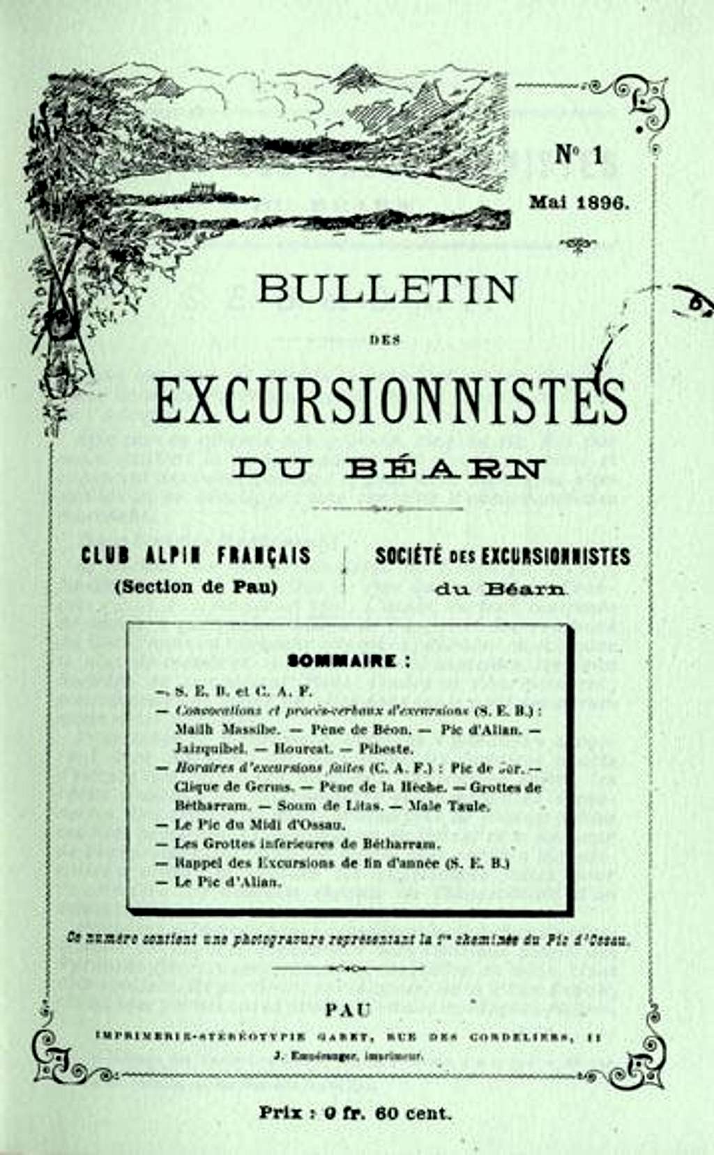 Old number of the Bulletin Pyrénéen