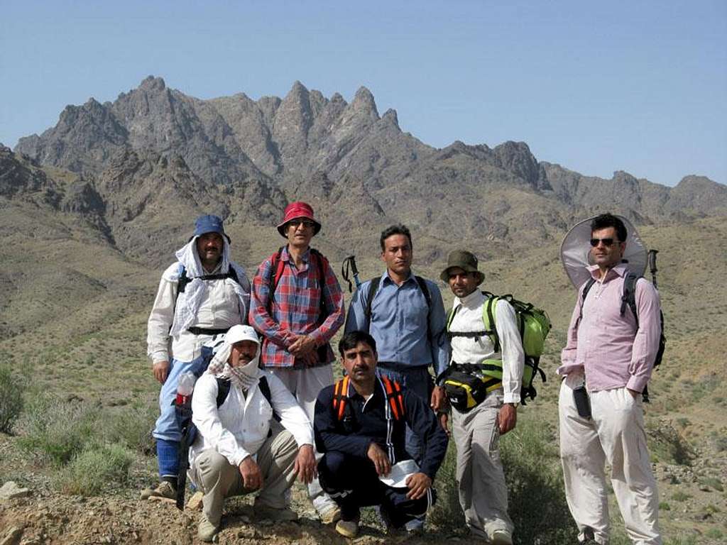 our team in front of Haft Shakh (7 horns) mt.