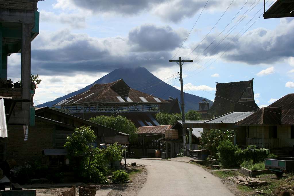 Gunung Sinabung from the village of Lingga