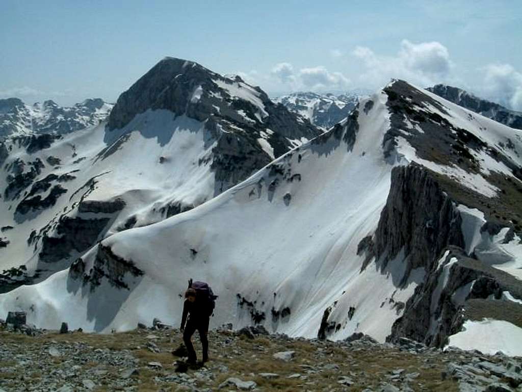 Lupoglav peak (left) and...