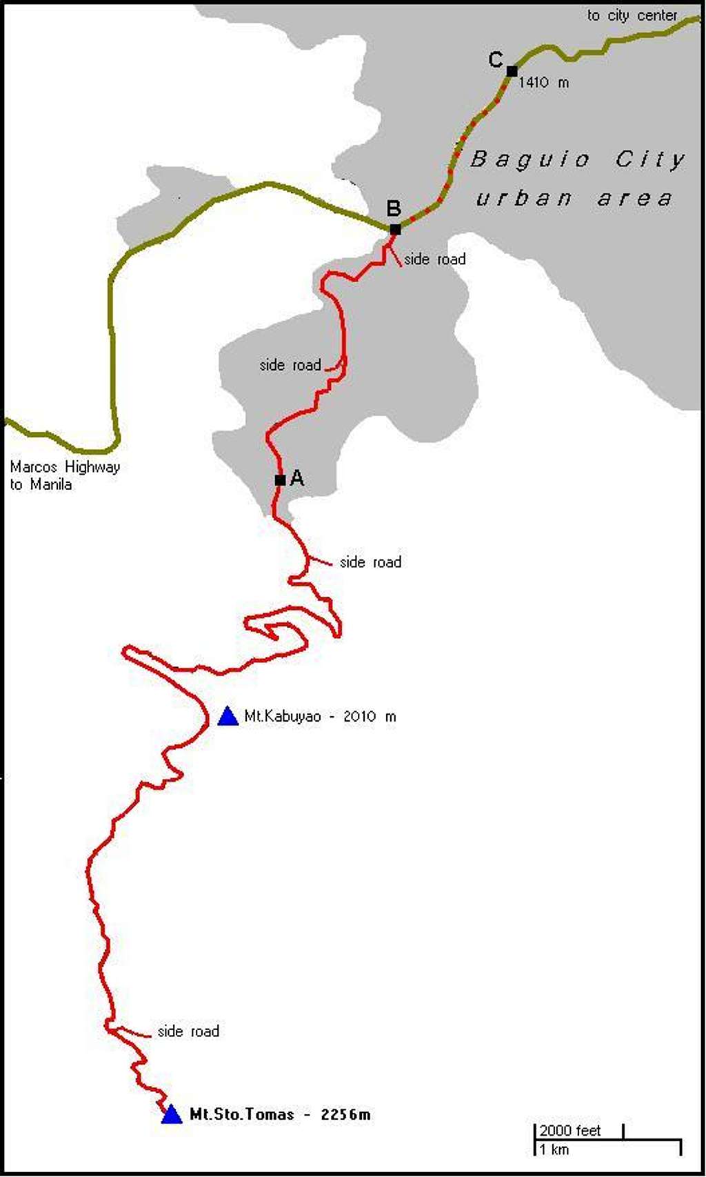 Overview Map - Mt. Sto. Tomas