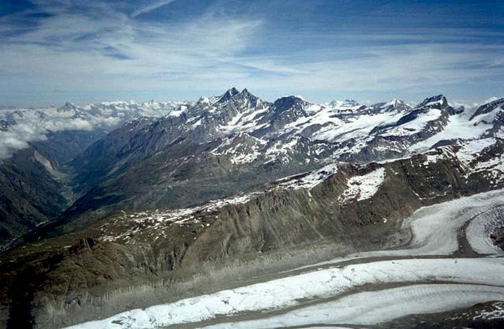 View from Breithorn to the...
