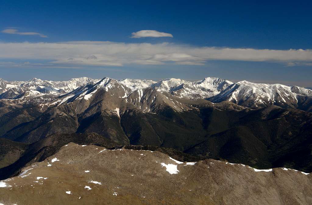 View North from the summit of Mt. Princeton