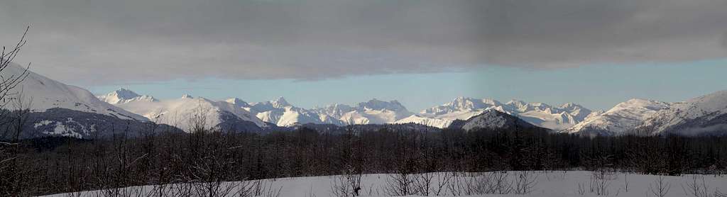 Panoramic View of the Coastal Mountains