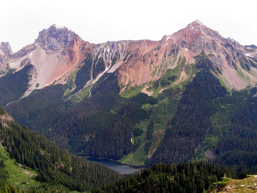 American Border Peak and Mount Larrabee Above Tomyhoi Lake
