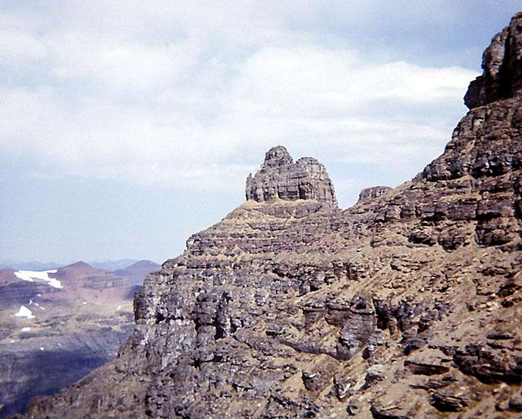 Thunderbird Mountain, upper west face