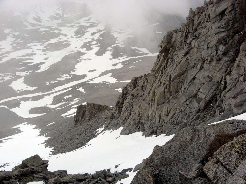 Looking down the NW Ridge Variation