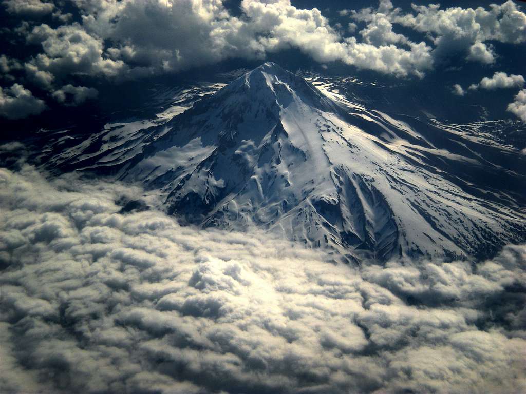 Mt. Hood: aerial view of south and west aspects