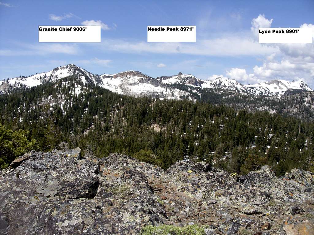 Granite Chief, Needle Peak, and Lyon Peak
