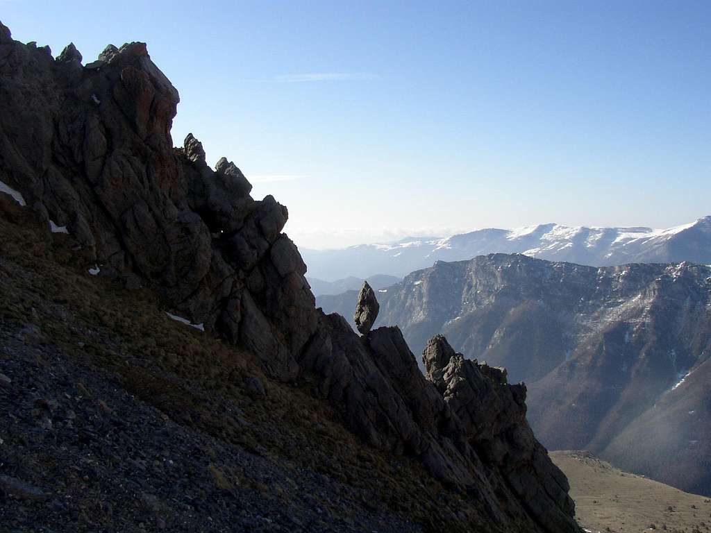 Balance Rock in Ligurian Alps