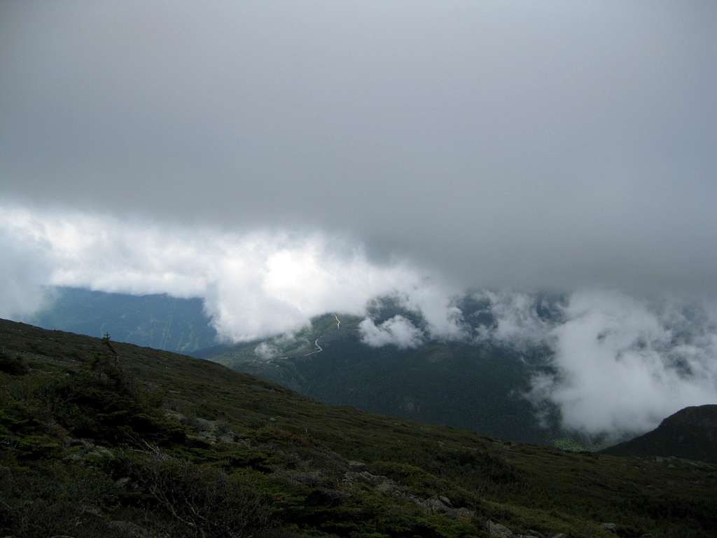 Mt. Washington Auto road, in the clouds
