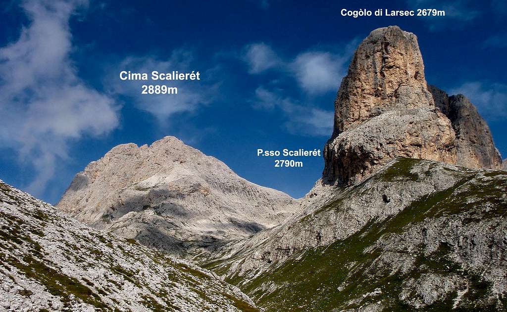 Cima Scalieret from Scalette pass