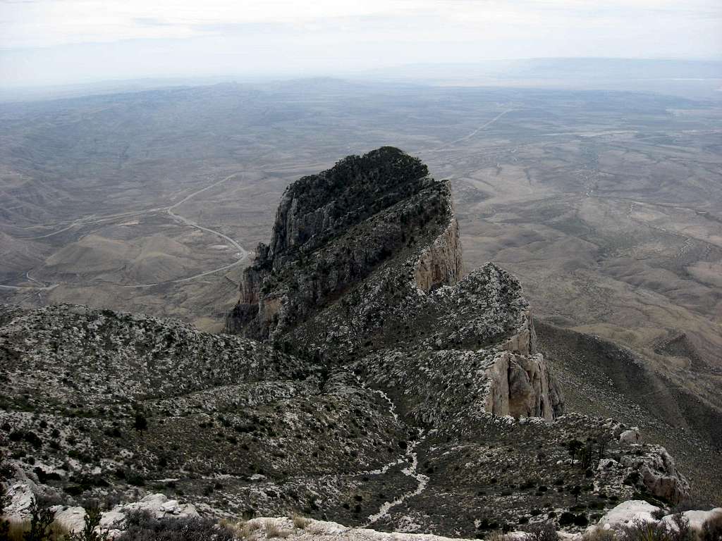Top of El Capitan from Guadalupe Peak