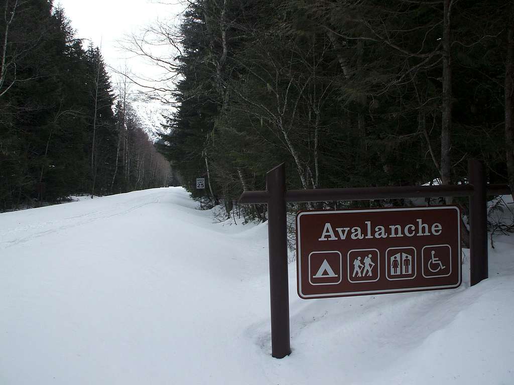 Avalanche Campground in winter