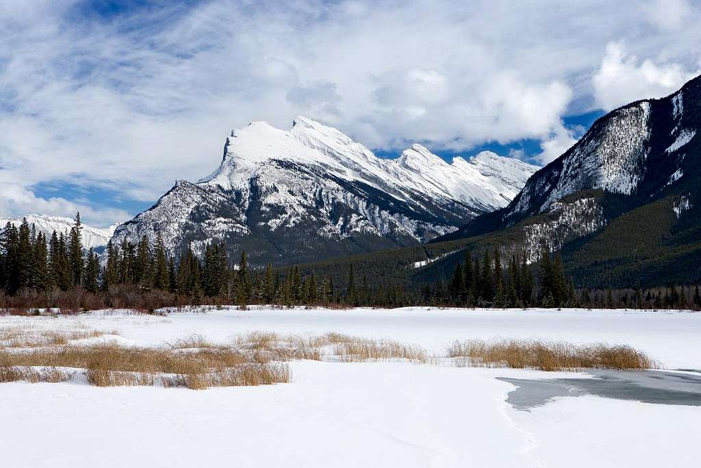 Mt Rundle and Vermillion Lakes