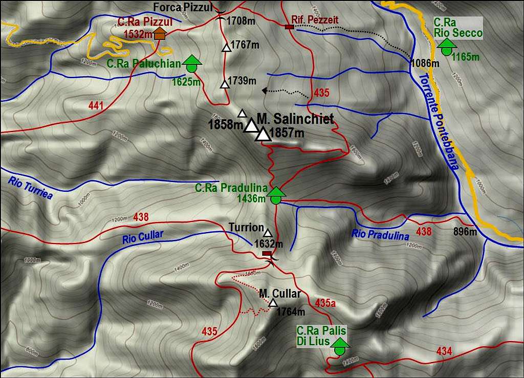 Monte Salinchiet map