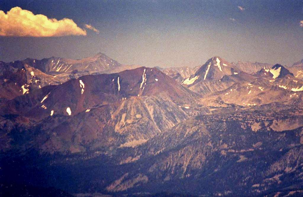 Bloody Mtn. and Red Slate Mtn. from Mt. Wood