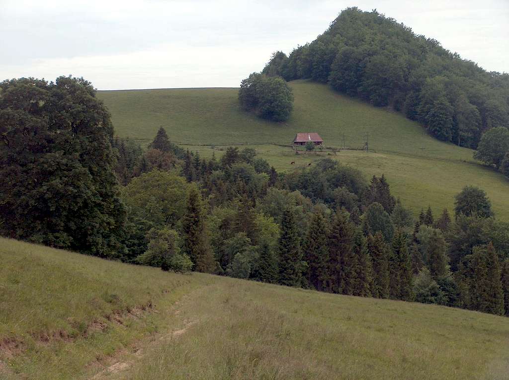 Farm on the trail to Wysokie Skałki (Małe Pieniny)