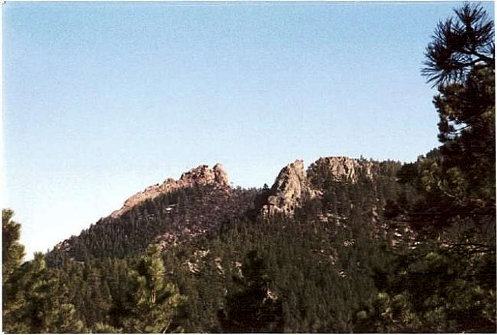 The flatirons are large rock...