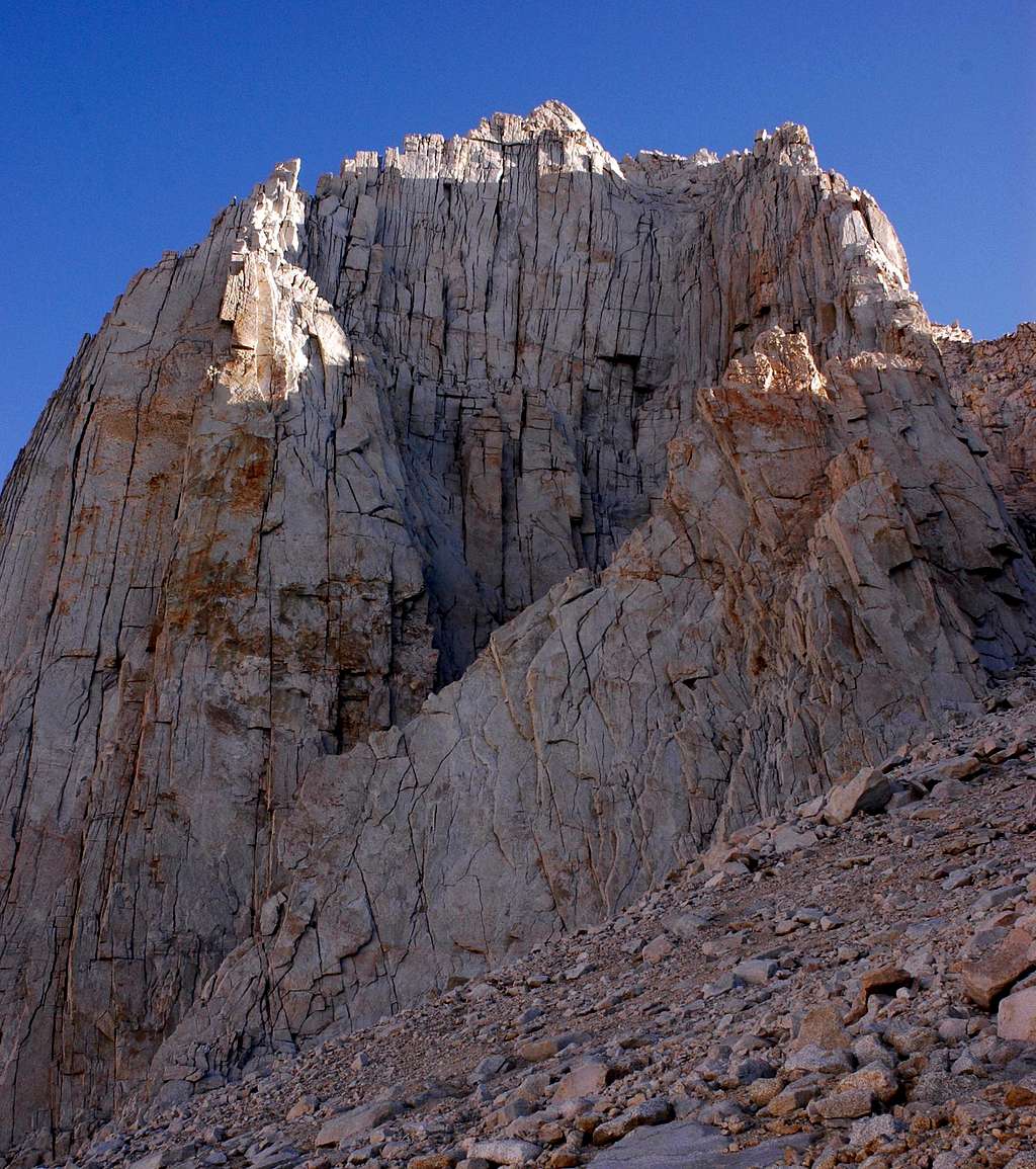 Mithral Dihedral on the left and Fishhook Arête on the right
