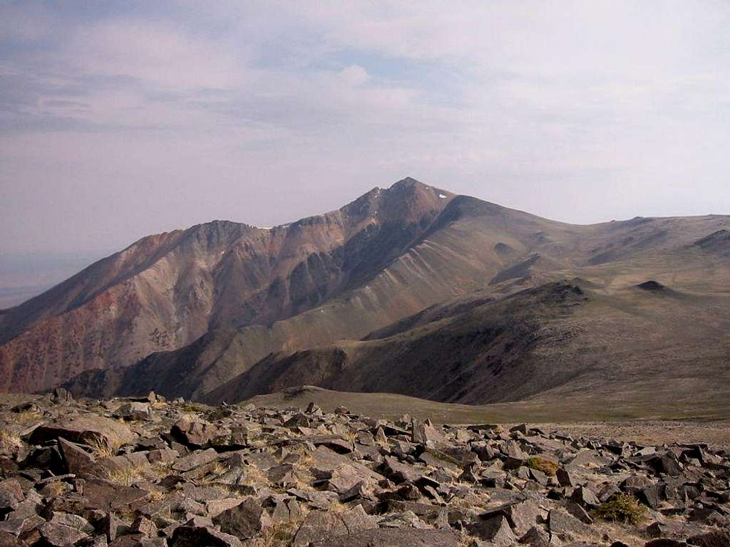 Peak 13,615 and White Mountain Peak from Mt. Barcroft